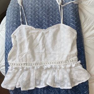 Super Cute White Tank! Size XS! From Shein!
